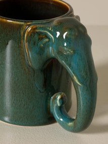 Cana din ceramica cu detaliu decorativ , "Elephant"