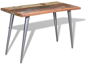 vidaXL Masă de bucătărie, 120 x 60 x 76 cm, lemn masiv reciclat