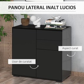 HOMCOM Mobilier multiuz cu 2 sertare si 2 dulapuri, deschidere cu presiune, 79x36x74cm | Aosom Romania