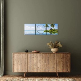 Tablou - Insula tropicală (cu ceas) (90x30 cm)
