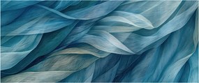 Tablou - Undele albastre și albe (120x50 cm)