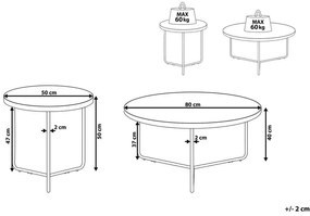 Set 2 buc măsuțe cafea Mintaka (gri) . 1075998