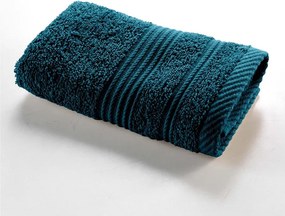 Prosop albastru închis din bumbac din frotir 30x50 cm Tendresse – douceur d'intérieur