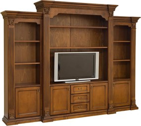 Bibliotecă lemn masiv Augustine, 262 × 40 × 244 cm