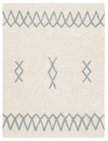 Covor albastru/crem lavabil/țesut manual din bumbac 120x160 cm Atlas Natural – Lorena Canals