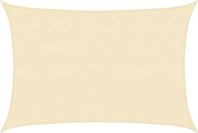 vidaXL Pânză parasolar, crem, 3,5 x 4,5 m, HDPE, 160 g/m²