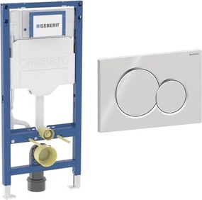 Set rezervor incastrat Geberit Duofix Sigma cu set fixare si clapeta Sigma01 crom lucios