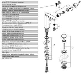 GROHE 23958003 - Baterie PLUS, mărime M, crom lucios