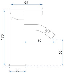 Robinet pentru bideu Rea Lungo Black