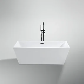 CUBE Cadă de baie freestanding, negru, 170x75x58 cm