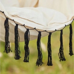 Scaun suspendat bej HANGO cu suport negru