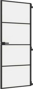 vidaXL Ușă de interior negru 83x201,5 cm sticlă securiz./aluminiu slim