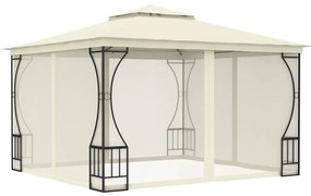 vidaXL Pavilion cu plase, crem, 300 x 300 x 265 cm