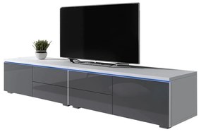 Masă TV Coral XI Double (Alb + Negru lucios ). 1058399