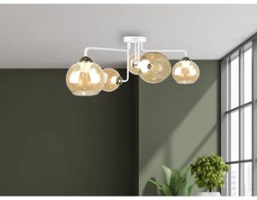 Lustră aplicată MONDE WHITE 5xE27/60W/230V