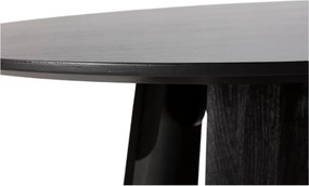 Masă de dining rotundă cu blat negru ø 120 cm Zuri – MOME