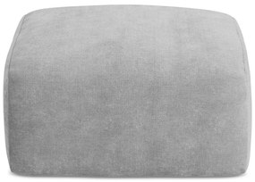 Taburet gri deschis cu tapițerie din chenille Leila – Makamii