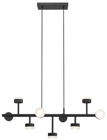 Klausen 149004 - Lustr LED COMFORT 9x5W/230V negru, montaj pe tijă