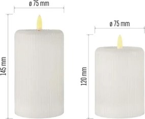 Set 2x lumânări LED, alimentare 4xAA + telecomandă