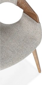 Set de scaune de sufragerie bej cu cotiere 2 buc. tapițat Elif – MOME