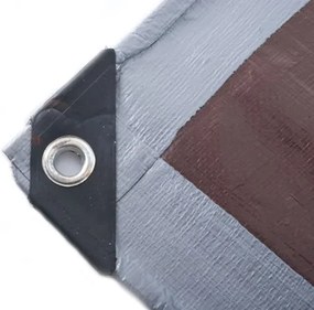Prelată maro-argintiu 15x16 m 210 g/m2