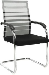Scaun ESIN, negru/gri, plasa/metal, 55x64x93 cm