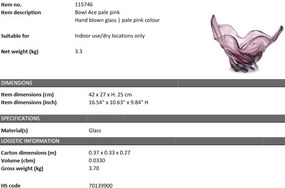 Bol/ Obiect decorativ LUX Ace, roz 115746 HZ