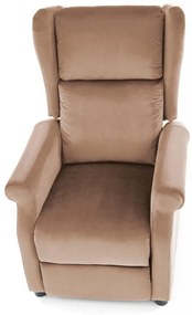 Fotoliu recliner Agustin 2 velvet bej H107 cm