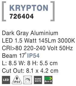 Spot LED ambiental de exterior IP54 KRYPTON NVL-726404