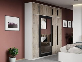 Set mobila dormitor 4 piese Alb/Lemn Riveri C15
