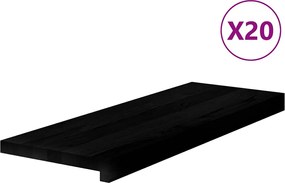 vidaXL Trepte de scară 20 buc maro închis lemn masiv de stejar