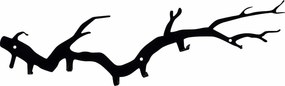 Cuier BOUGH, negru, metal, 87x2x22 cm