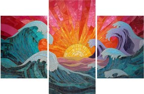 Tablou - Mozaic de valuri (90x60 cm)