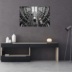 Tablou cu lift în clădire (90x60 cm)