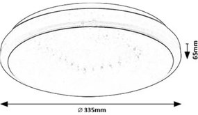 Plafonieră LED Rabalux 71182 TREVOR LED/18W/230V 3000K d. 33 cm