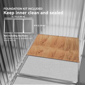 Outsunny Magazie Grădină Metalică cu Orificii de Ventilație și Ușă Culisantă Dublă pentru Grădinarit și DIY, 213x130x185 cm, Maro | Aosom Romania