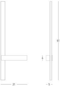 Aplica de perete LED, Design Minimalist, 25W 3000K SANDY BLACK, ZB-2582