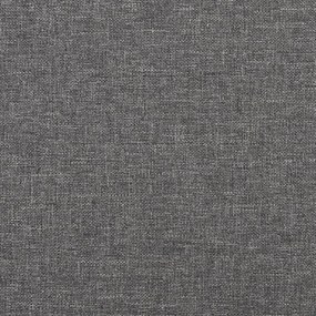 Taburet, gri deschis, 45x29,5x39 cm, textil  piele ecologica Svetlo siva in temno rjava