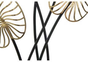 Decorațiune suspendată metalică Mauro Ferretti Luxy -A-, 31 x 90 cm, motive frunze