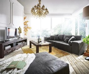 Canapea extensibilă dumonde cu ladă de depozitare si sezut confortabil din spuma high-density, Marbela Madagaskar Grey XXL 295x100 cm