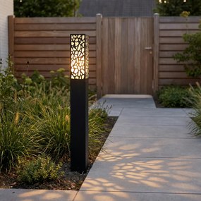 Stâlp modern pentru exterior negru 90 cm IP44 - Nicole