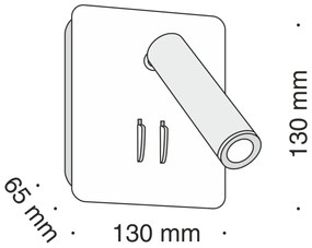 Aplica de perete cu spot LED directionabil LOS 176 negru