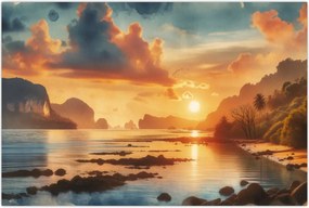 Tablou - Priveliște de pe plajă (90x60 cm)