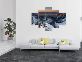 Tablou - Răsărit de soare în munți (150x105 cm)