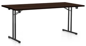 Masă plianta 180 x 80 cm, picioare negre, wenge