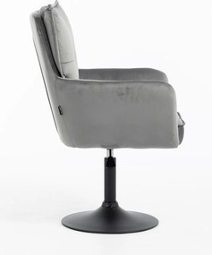 HR250N Scaun Catifea Grafit Bază Neagră