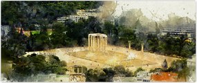 Tablou - Templul lui Zeus, Atena, Grecia (120x50 cm)