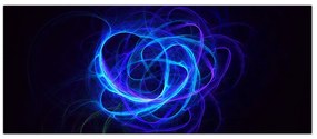 Tabloul cu ghem albastru abstract (120x50 cm)