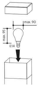 Lampă de exterior cu senzor și priză GARD 1xE14/60W IP44