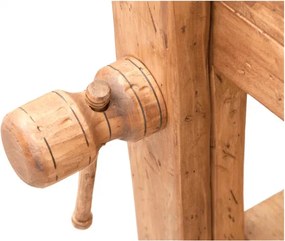 Banc de tamplar, L116 63 H90 cm, 4 sertare, natur, lemn masiv